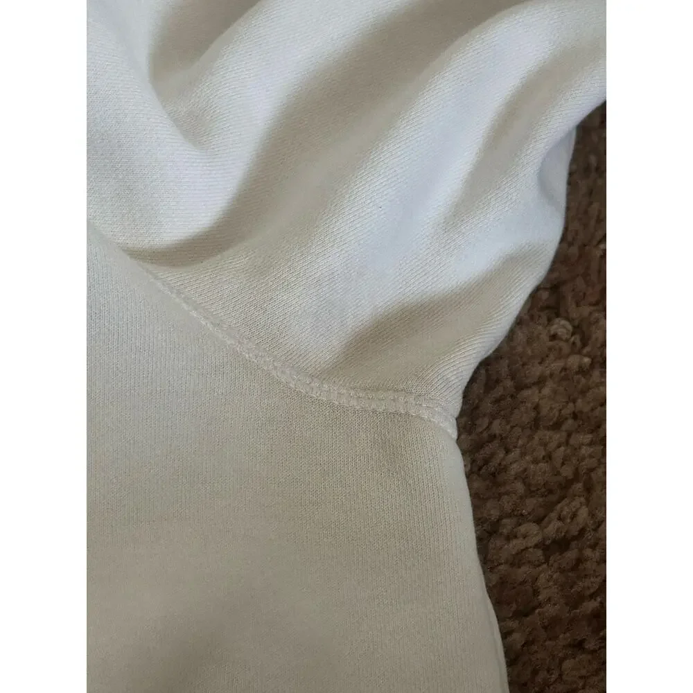 Nike Air Hoodie White Pullover Sweatshirt Men’s Size L Logo Front Pocket